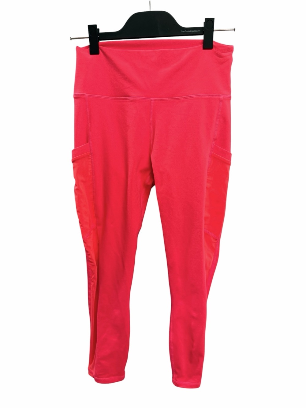 Fabletics Neon Pink Powerhold High Rise Leggings Pockets Mesh Medium